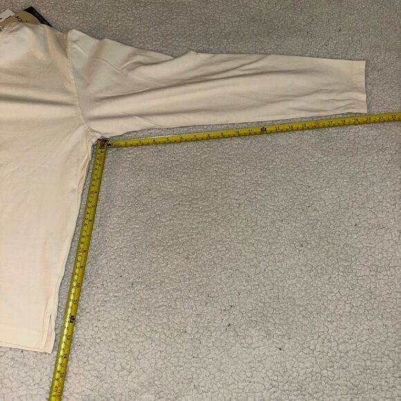 Woolrich Vintage Large Honey Lane Cream Snowflake Long Sleeve Womens Tee NWT - Picture 9 of 10